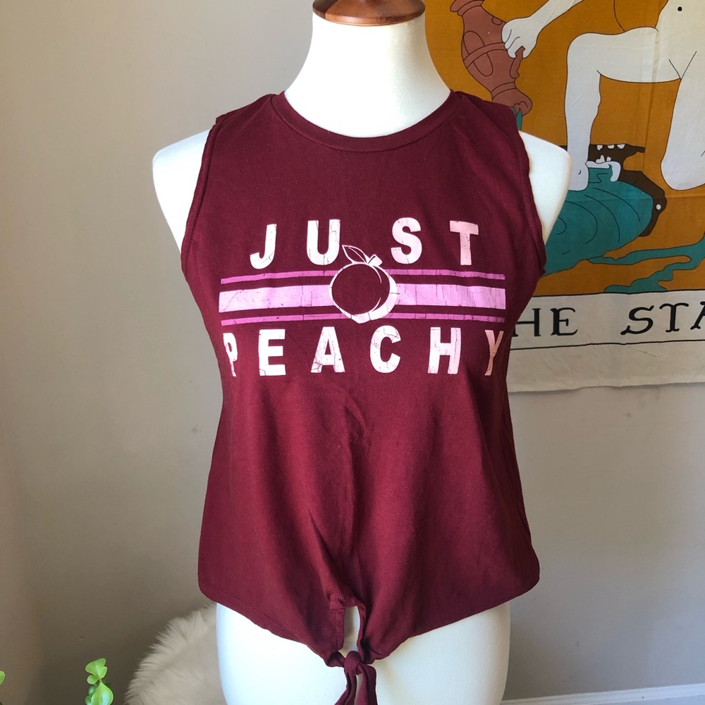 🍑 Just Peachy 🍑 hi-low tie front sleeveless top